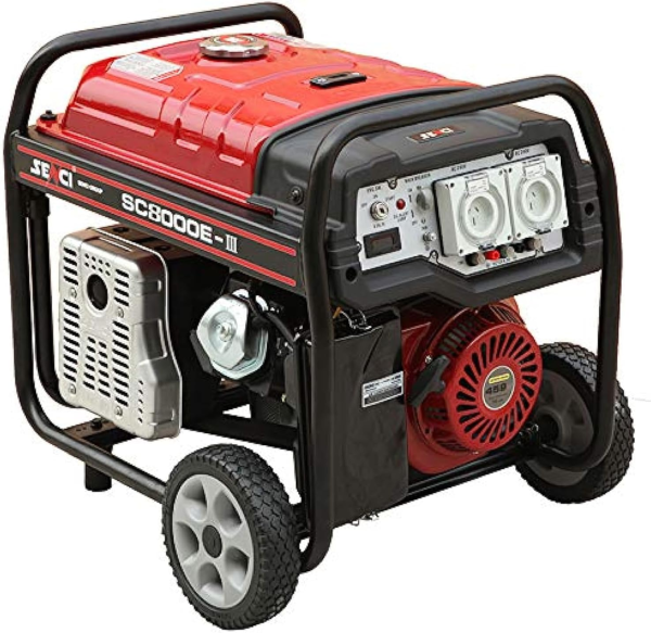 موتور برق تکفاز بنزینیSENCI سنسی ۸ کیلووات مدل SC8000E استارتی،هندلی